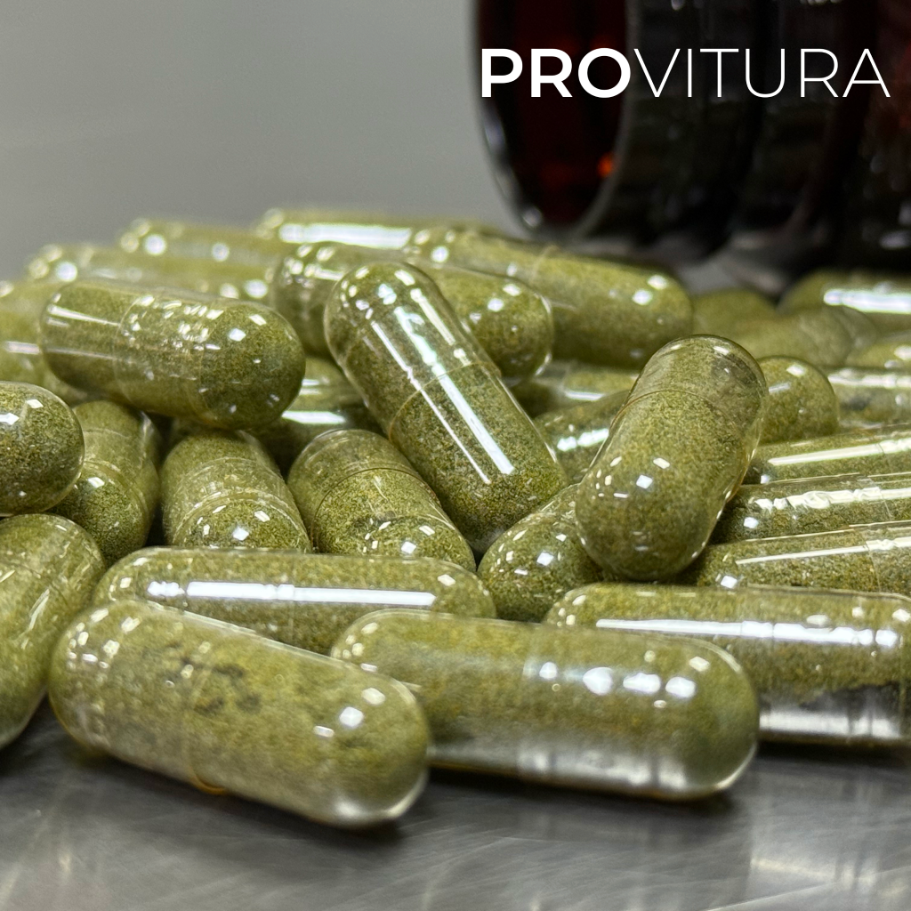Provitura capsules poured from the bottle